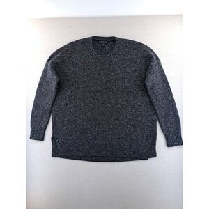 Athleta Soft Wool Cashmere Sweater Women XS Black Heather Marled Perspective